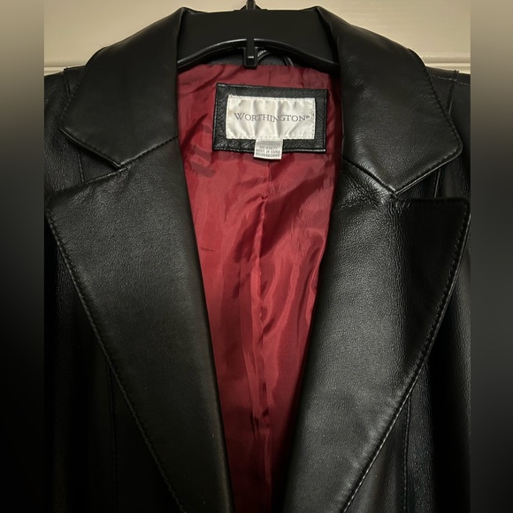 Worthington Black Jacket with Deep Red Lining - Picture 1 of 4